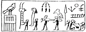Рис. 3 – Египет, неолит, кровь убитого (крайний справа) собирается в сосуд